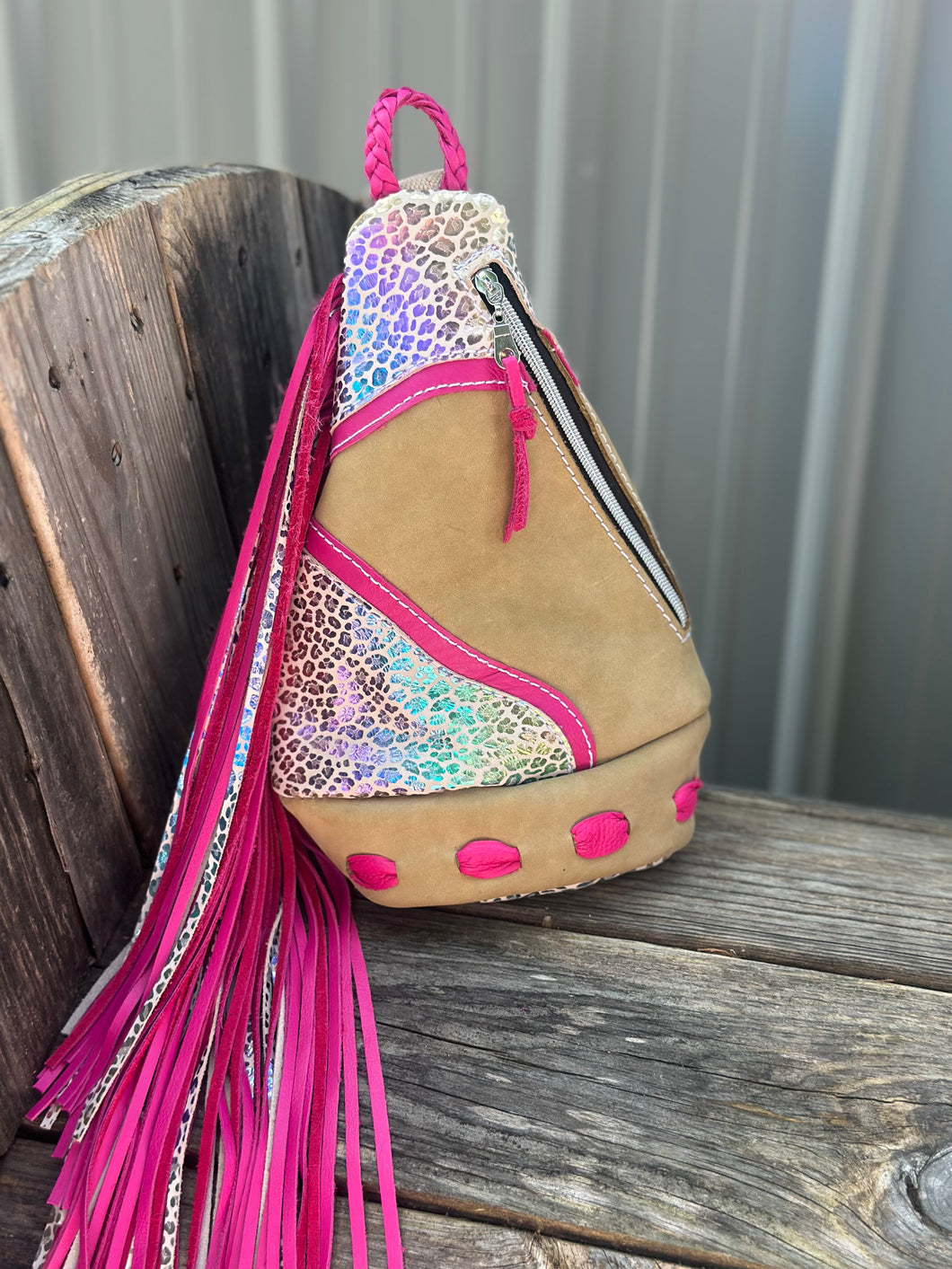 Holographic Rainbow Sling Bag