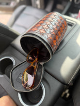 Load image into Gallery viewer, Checkered Tooled Sunglass Case
