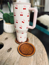 Load image into Gallery viewer, Basketweave Tooled Drink Coasters- 4 Piece
