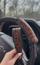 Load image into Gallery viewer, Floral Turquoise Oh Sheet Handle Cover
