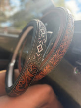 Load image into Gallery viewer, The Western Mosaic Dark Steering Wheel Cover 15” Standard

