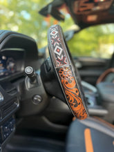 Load image into Gallery viewer, The Western Mosaic Dark Steering Wheel Cover 15” Standard
