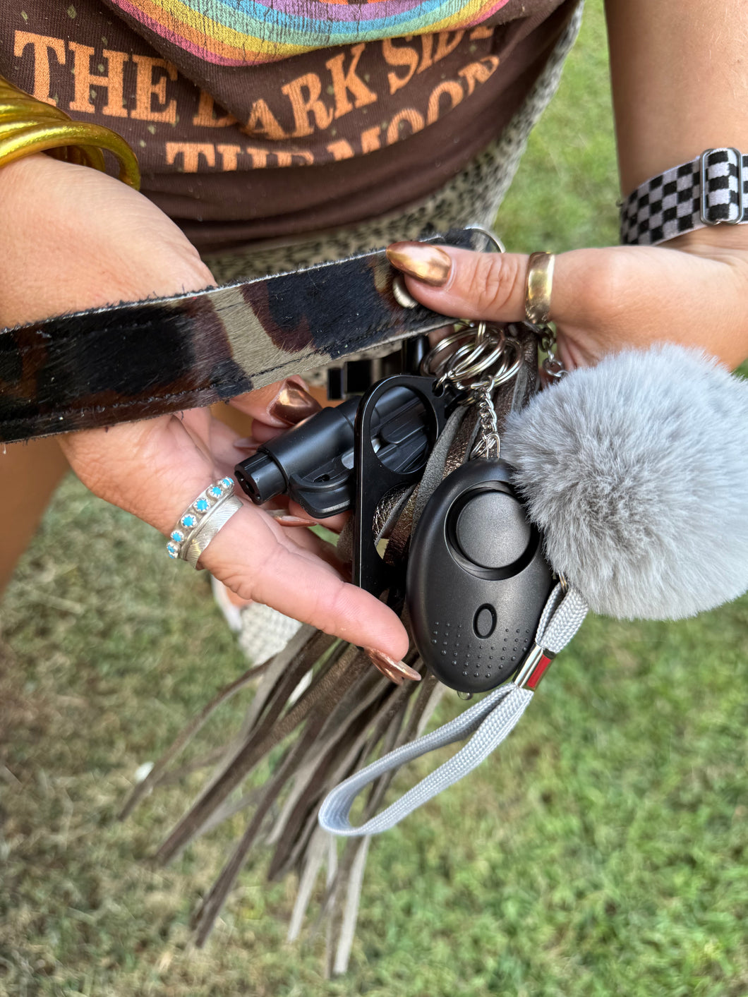 Cowgirl Safety Keychain