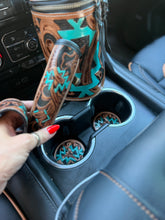 Load image into Gallery viewer, Aztec Tooled Leather Car Accessories Bundle 15” Standard
