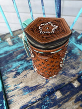 Load image into Gallery viewer, Western Turquoise Tooled Sunglass Case
