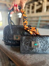 Load image into Gallery viewer, Midnight Western Bag + Matching Wallet Set
