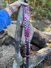 Load image into Gallery viewer, Pink Lighting Bolt Leather Carry Strap
