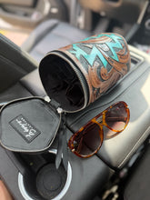 Load image into Gallery viewer, Aztec tooled Sunglass Case
