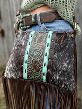 Load image into Gallery viewer, Brown and Turquoise Roses Maybelle
