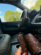Load image into Gallery viewer, Blue Sky Country Tooled Leather Car Accessories Bundle 15” Standard
