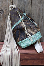 Load image into Gallery viewer, Turquoise Roses Sling with LV
