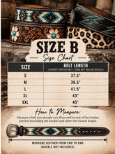 Load image into Gallery viewer, Aztec Tooled Belt
