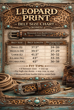 Load image into Gallery viewer, Leopard Floral Tooled Belt
