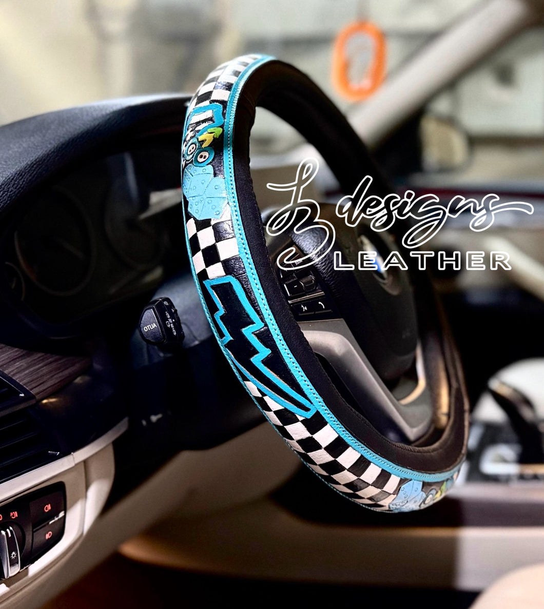 Turq Lighting Bolt Steering Wheel Cover (PRE-ORDER)