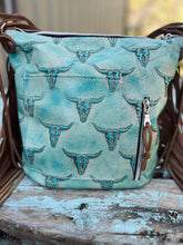 Load image into Gallery viewer, Turquoise mini longhorns Mini Charolene
