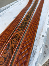 Load image into Gallery viewer, Leopard Floral Tooled Belt
