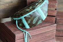 Load image into Gallery viewer, Turquoise Feathers Bum Bag
