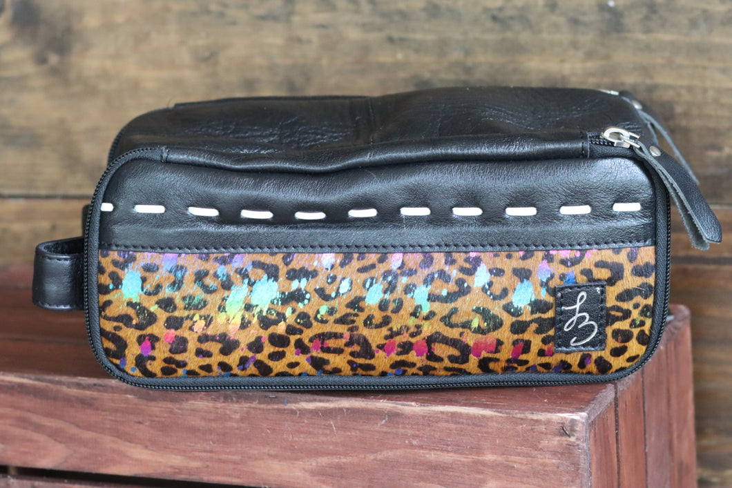Rainbow Cheetah Dopp Kit