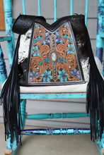Load image into Gallery viewer, Turquoise Floral Hand Tooled Braided Dutton Deluxe
