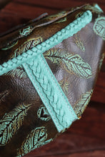 Load image into Gallery viewer, Turquoise Feathers Bum Bag
