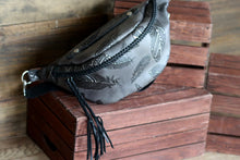 Load image into Gallery viewer, Black Feathers Bum Bag
