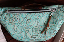 Load image into Gallery viewer, Turquoise Roses LV Bum Bag

