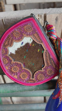 Load and play video in Gallery viewer, Pink Sunflower Cowhide Jewelry Case
