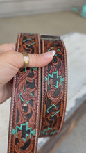 Load and play video in Gallery viewer, Aztec Tooled Belt
