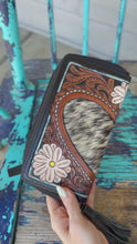 Load and play video in Gallery viewer, Daisy Large Zippered Wallet

