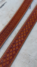 Load and play video in Gallery viewer, Bold Basketweave Tooled Belt
