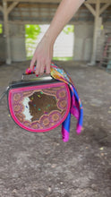 Load and play video in Gallery viewer, Pink Sunflower Cowhide Jewelry Case
