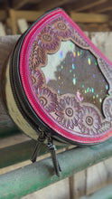 Load and play video in Gallery viewer, Pink Sunflower Cowhide Jewelry Case
