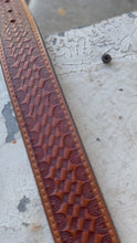 Load and play video in Gallery viewer, Fine Basketweave Tooled Belt
