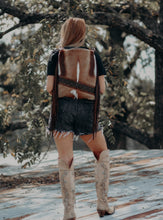 Load image into Gallery viewer, Backpack Crossover Springbok and Repurposed LV
