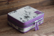 Load image into Gallery viewer, Purple Salt and Pepper Medium Jewelry Case
