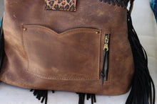 Load image into Gallery viewer, Leopard Flap Dutton Deluxe with Turquoise Concho CC
