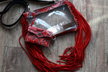 Load image into Gallery viewer, Red Laredo Clear Stadium Bag  Maybelle
