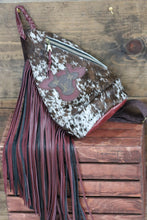 Load image into Gallery viewer, Maroon Cowhead Sling Body Bag

