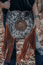 Load image into Gallery viewer, Large Floral and Copper Hobo Style Bag
