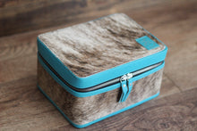 Load image into Gallery viewer, Turquoise Double Decker Medium Jewelry Case
