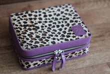 Load image into Gallery viewer, Purple leopard Medium Jewelry Case
