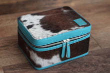 Load image into Gallery viewer, Tri Color Turquoise Double Decker Medium Jewelry Case
