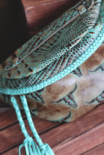 Load image into Gallery viewer, Mini Turquoise Longhorn and Croc Bum Bag
