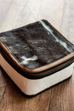 Load image into Gallery viewer, Black and White Cowhide Small box
