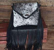 Load image into Gallery viewer, Speckled Cowhide with Braided flap
