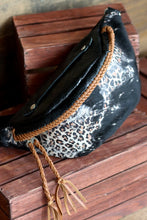 Load image into Gallery viewer, Black Leopard and Carmel Bum Bag
