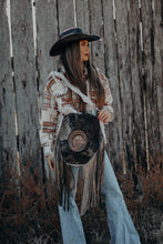 Load image into Gallery viewer, Large Pewter Floral Hobo Style Bag
