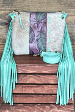 Load image into Gallery viewer, Purple and Turquoise Feathers Maybelle
