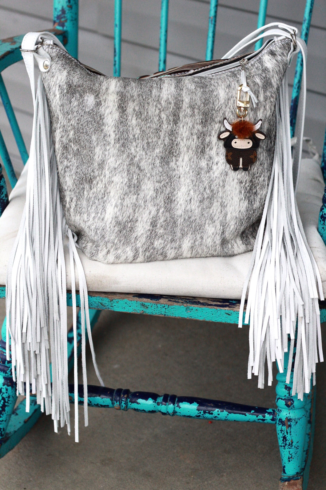 Silver Cowhide and Navajo Charolene