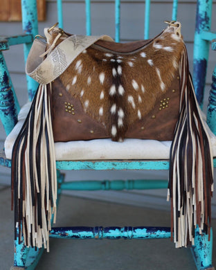 Lucchese | Mini Axis Fringe Bag :: Axis Brown